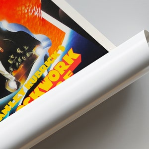 Clockwork Orange Poster – Kubrick 1971 Film – Alex DeLarge Malcolm McDowell – Modern Movie Wall Art Design image 2