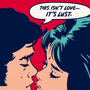 Cartel de arte pop - amor, lujuria, cartel de cómics, cartel de cómic, decoración de pared, cartel clásico, cartel de amor, cartel de arte, arte vintage imagen 6