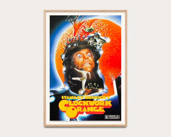 Affiche Orange Mécanique Kubrick – Poster film culte 1971 – Alex DeLarge Malcolm McDowell – Décoration murale design cinéma