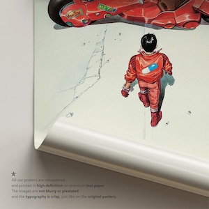 Akira Poster 1988 – Japanischer Anime Filmklassiker – Cyberpunk Illustration futuristisch – Grafische Wandkunst – Moderne Deko Bild 4