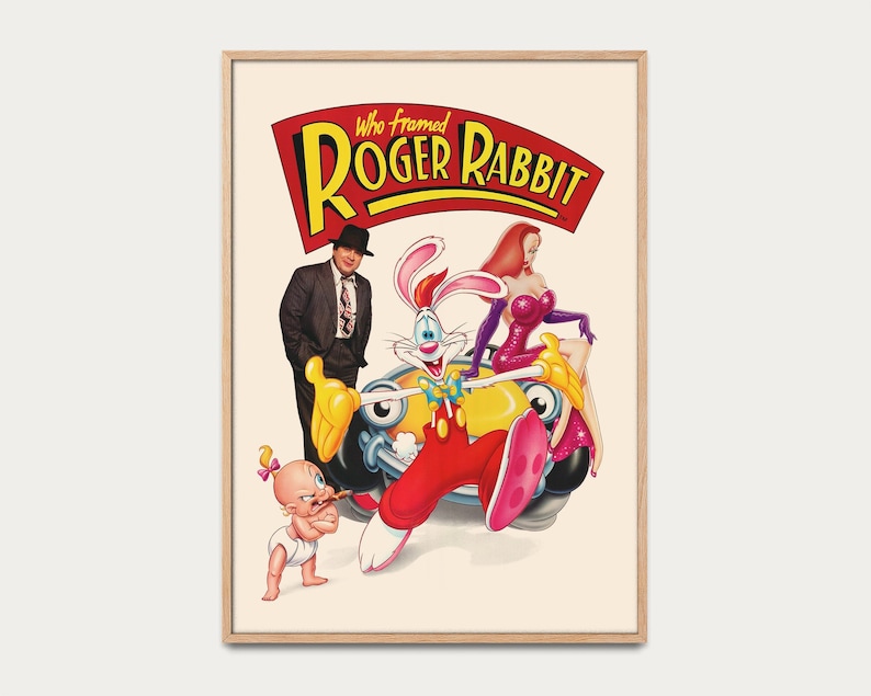 Rogger Rabbit Decor Roger Rabbit Poster, Illustrated Poster, Animated Film Poster, Pop ...