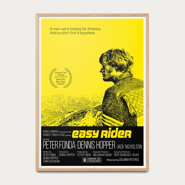 Affiche de film Easy rider - film américain classique, affiche décoration intérieure, impression graphique, affiche cinema vintage, hopper