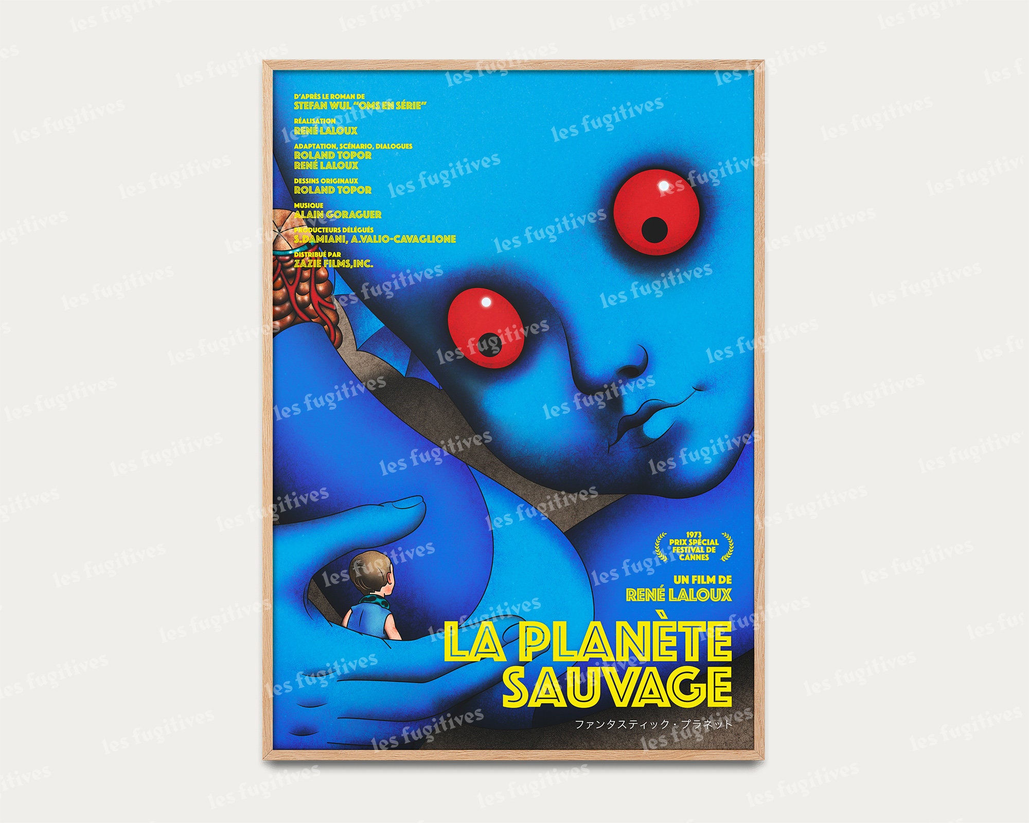 Beautiful Illustrated Poster of the Film La Planète Sauvage (1973 
