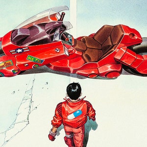 Akira Poster 1988 – Japanischer Anime Filmklassiker – Cyberpunk Illustration futuristisch – Grafische Wandkunst – Moderne Deko Bild 5