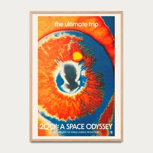 2001-Plakat, Odyssee im Weltraum (1968), Stanley Kubrick-Plakat, Vintage-Filmplakat, Science-Fiction-Plakat, Retro-Kinoplakat