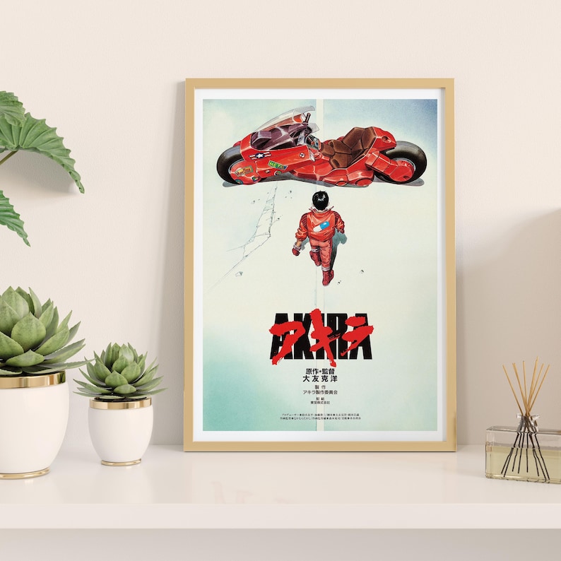 Akira Poster 1988 – Japanischer Anime Filmklassiker – Cyberpunk Illustration futuristisch – Grafische Wandkunst – Moderne Deko Bild 7