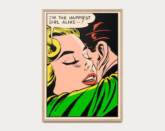 Poster comics - vintage poster, poster pop art, rare print, quality print, classic poster, mural decoration, poster illustration, painting