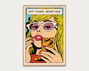 Cartel Pop Art - cartel de cómics, cartel de cómic, cartel ilustrado, decoración de pared, cartel clásico, feminismo, cartel de arte, arte vintage