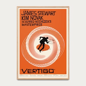 Poster Vertigo - vintage poster, film poster, poster collection, rare print, reproduction, classic movie, classic poster, Aldred Hitchcock