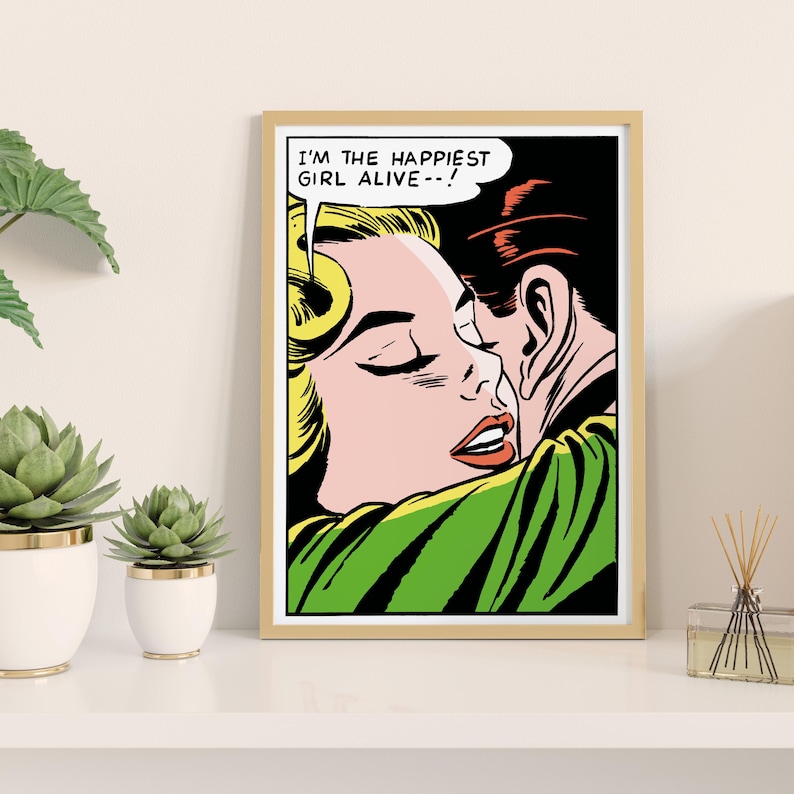 Colorful Pop Art Comic Print – Modern Graphic Wall Decor – Bold Statement Artwork for Living Room, Studio & Creative Space image 4