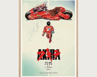 Akira Poster 1988 – Iconic Japanese Anime Movie Art – Futuristic