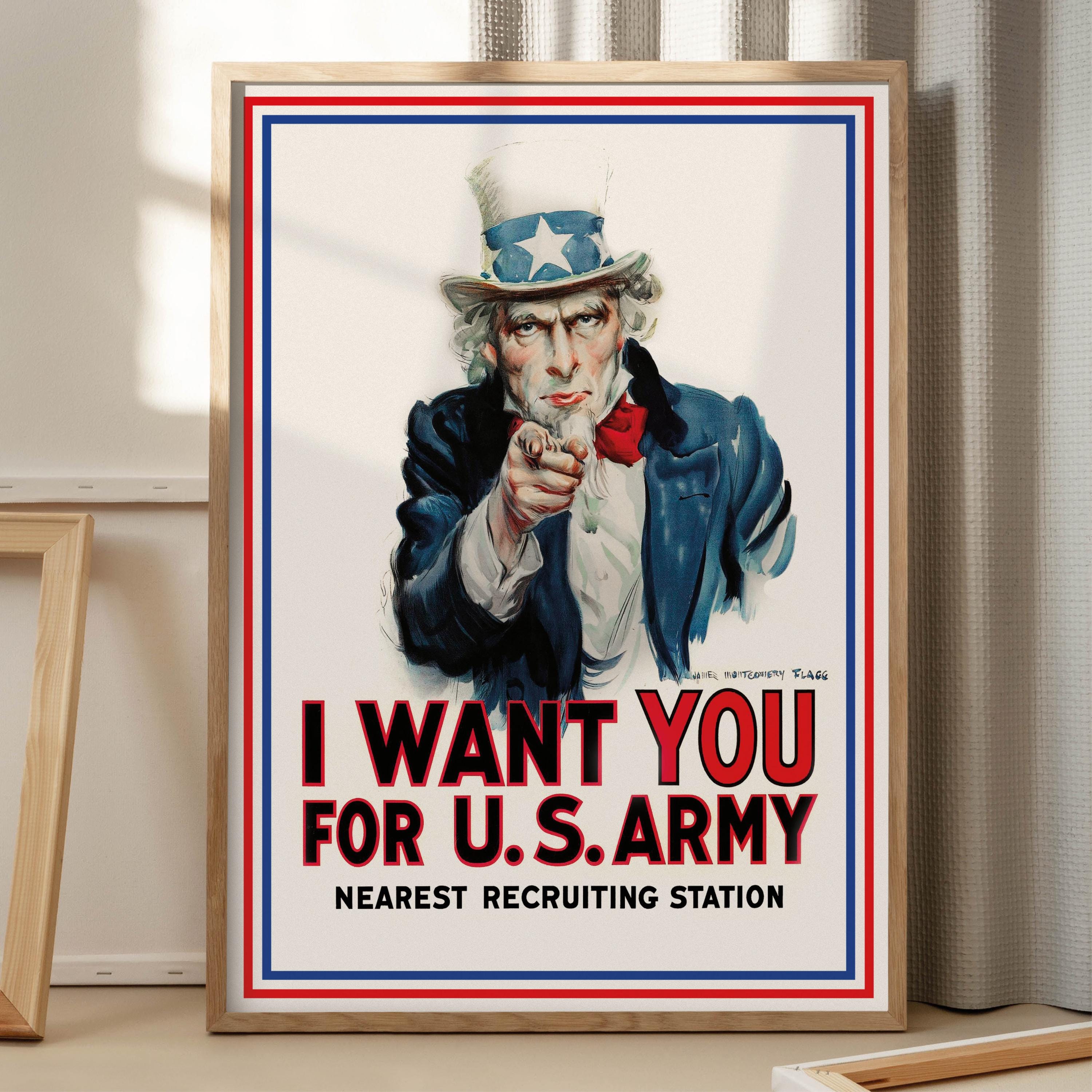 I Want You」ポスター 1917年 – アンクル・サム ポスター – ジェームズ