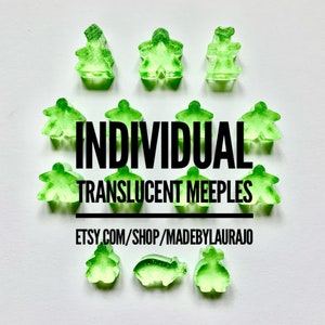 Meeples | Individual Translucent Meeple Gift | Customised Coloured Meeples | Board Game Meeples | Carcassonne Meeple Set | Custom pieces