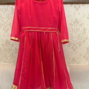 Pink Kathak dress- 4pc Anarkali costume/kathak Anarkali /Bharatnatyam dress/Indian dance/bollywood costume/fully customise costume/dancewear
