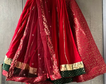Bollywood costume-deepika lehenga-ram leela costume-Dancewear- indian dancewear-red lehenga- bollywood Dance - dhol baje outfit- Indian skir