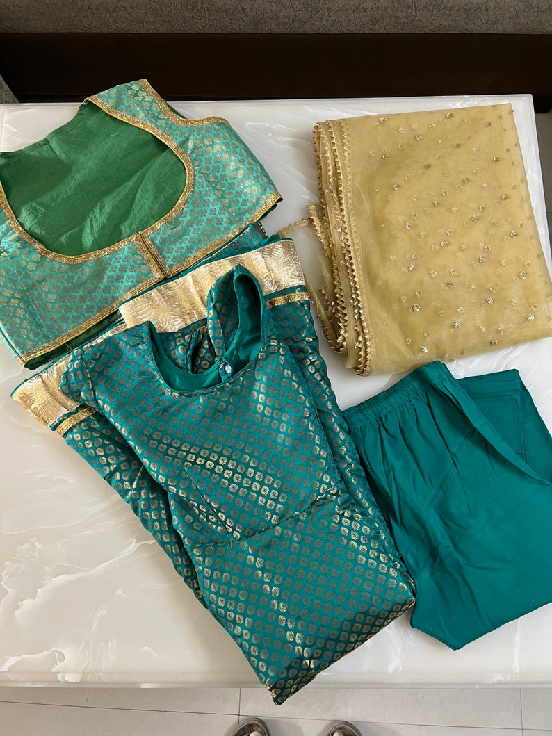 Kathak anarkali dress/bollywood costume/bollywood fusion outfit/indian dress fully customised Bharatnatyam/Indian dancewear/kathak dress image 3