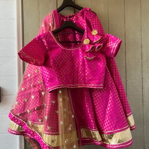 Indian classical dance costume/ kathak costume/ Bollywood kathak lehenga/ Indian dancewear/Full flare lehenga,top, dupatta set/custom made image 1