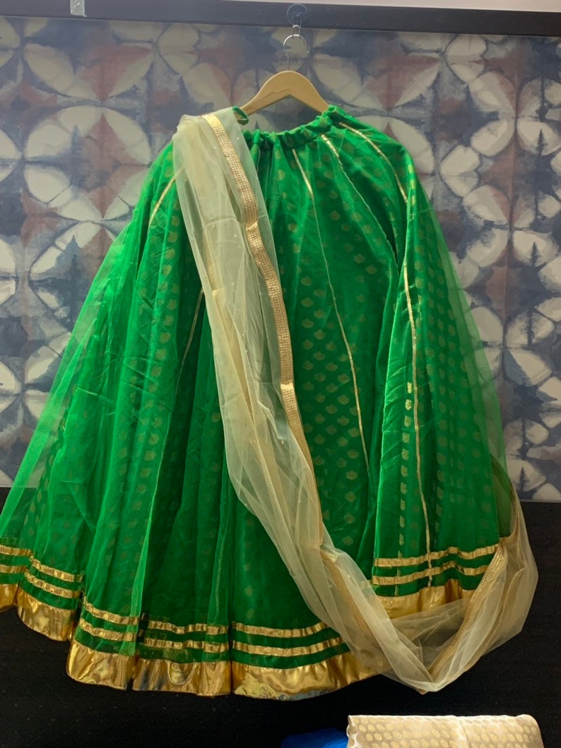 Bollywood dance costume kathak costume Indian wedding Indian dance skirt lehenga image 1