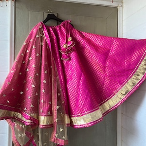 Indian classical dance costume/ kathak costume/ Bollywood kathak lehenga/ Indian dancewear/Full flare lehenga,top, dupatta set/custom made image 5