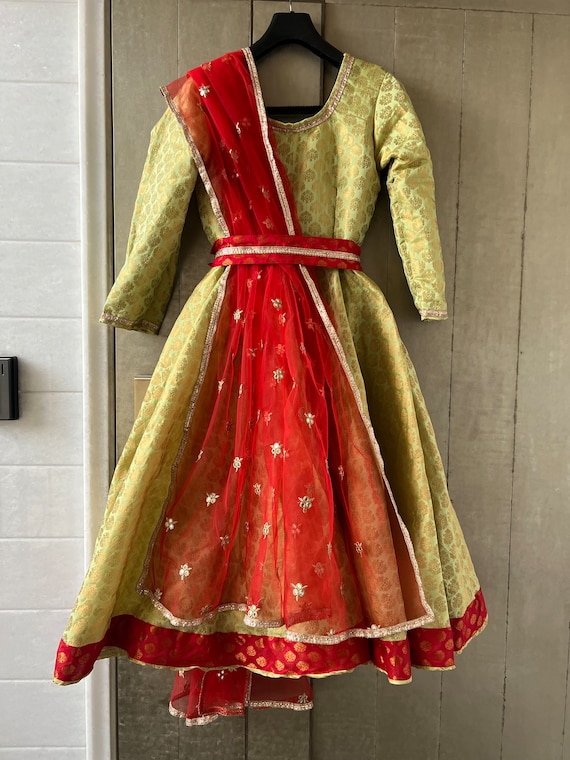Kathak hot sale anarkali dress