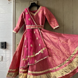 Kathak Anarkali costume/5pc set classic Anarkali/Bharatnatyam dress/Indian dance/bollywood costume/customise costume/dancewear/ethnicwear