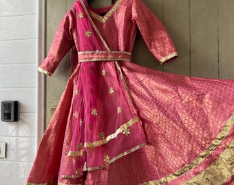 Kathak Anarkali costume/5pc set classic Anarkali/Bharatnatyam dress/Indian dance/bollywood costume/customise costume/dancewear/ethnicwear