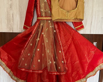 Kathak dress-indian Anarkali costume/kathak Anarkali/Bharatnatyam dress/Indian dance/bollywood costume/fully customiseable/red anarkali/