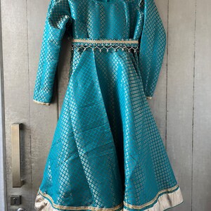 Kathak anarkali dress/bollywood costume/bollywood fusion outfit/indian dress fully customised Bharatnatyam/Indian dancewear/kathak dress image 2