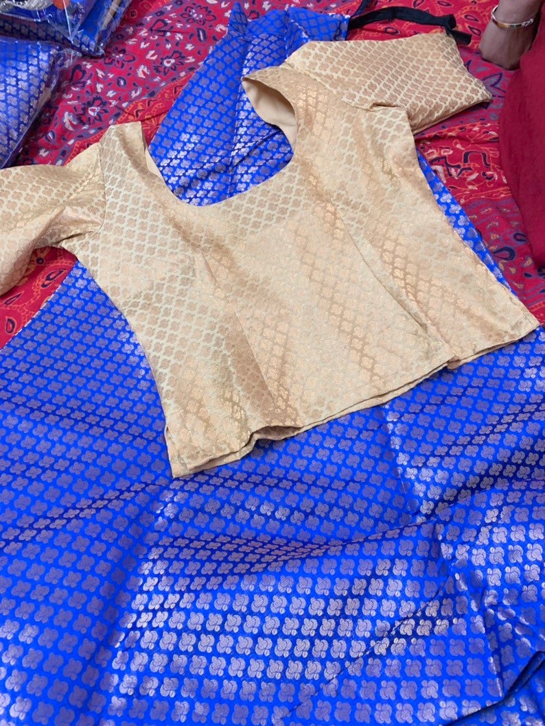 Gota patti customized blouse banarasi skirt SALE Indian skirt-full stiched lehenga gypsy bollywood lehenga-flare banarasi skirt Pooj