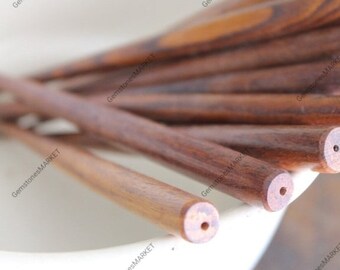 10 palillos de madera para el pelo con cuentas de 6.0 in de madera maciza, chal para el pelo, tenedor para el pelo, chal