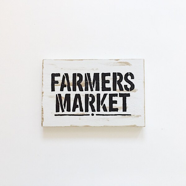 Distressed "Farmers Market" Sign, Farmhouse Decor