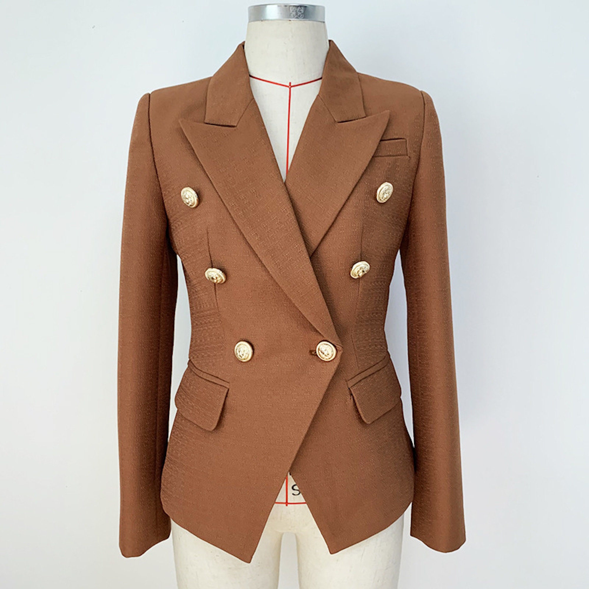 Golden Button Blazer - Women - Ready-to-Wear