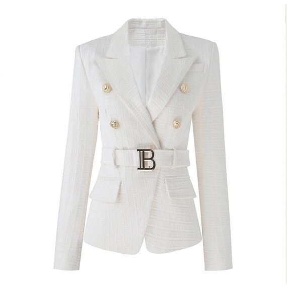 fitted belted jacket