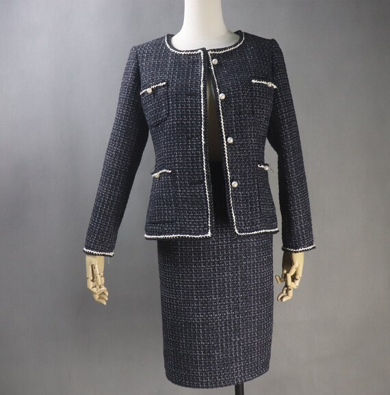 Women Custom Made Black Pearl Buttons Jacket Dress/shorts/ -  Israel
