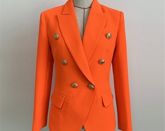 orange long blazer