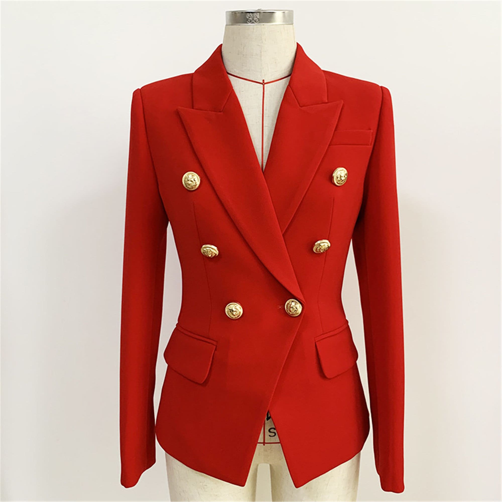 Red tweed store blazer womens