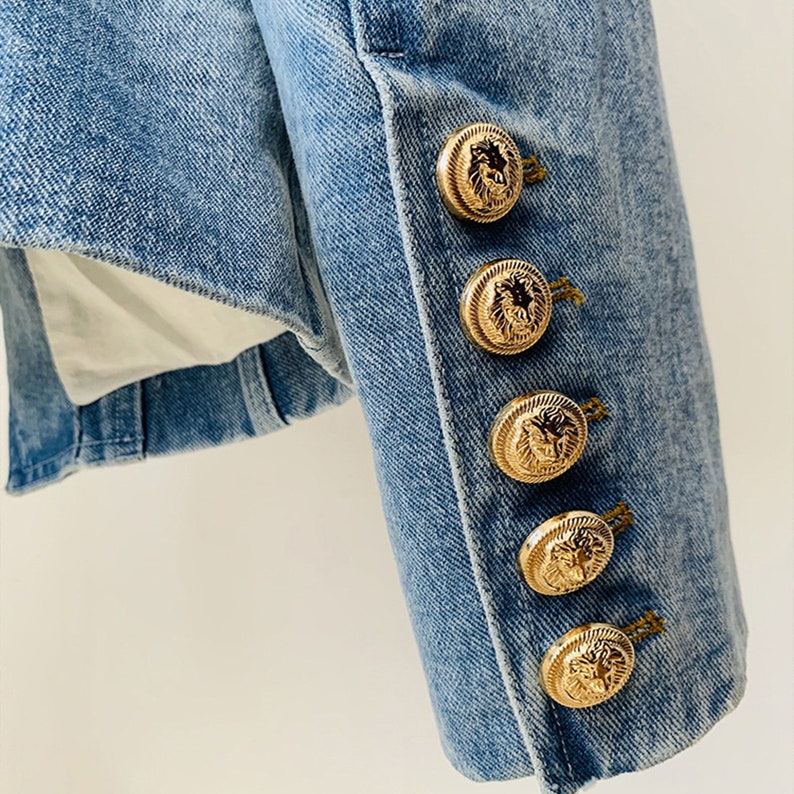 2020 Damen Designer inspiriert Lion Buttons Passend Blazer Jacke Bild 8