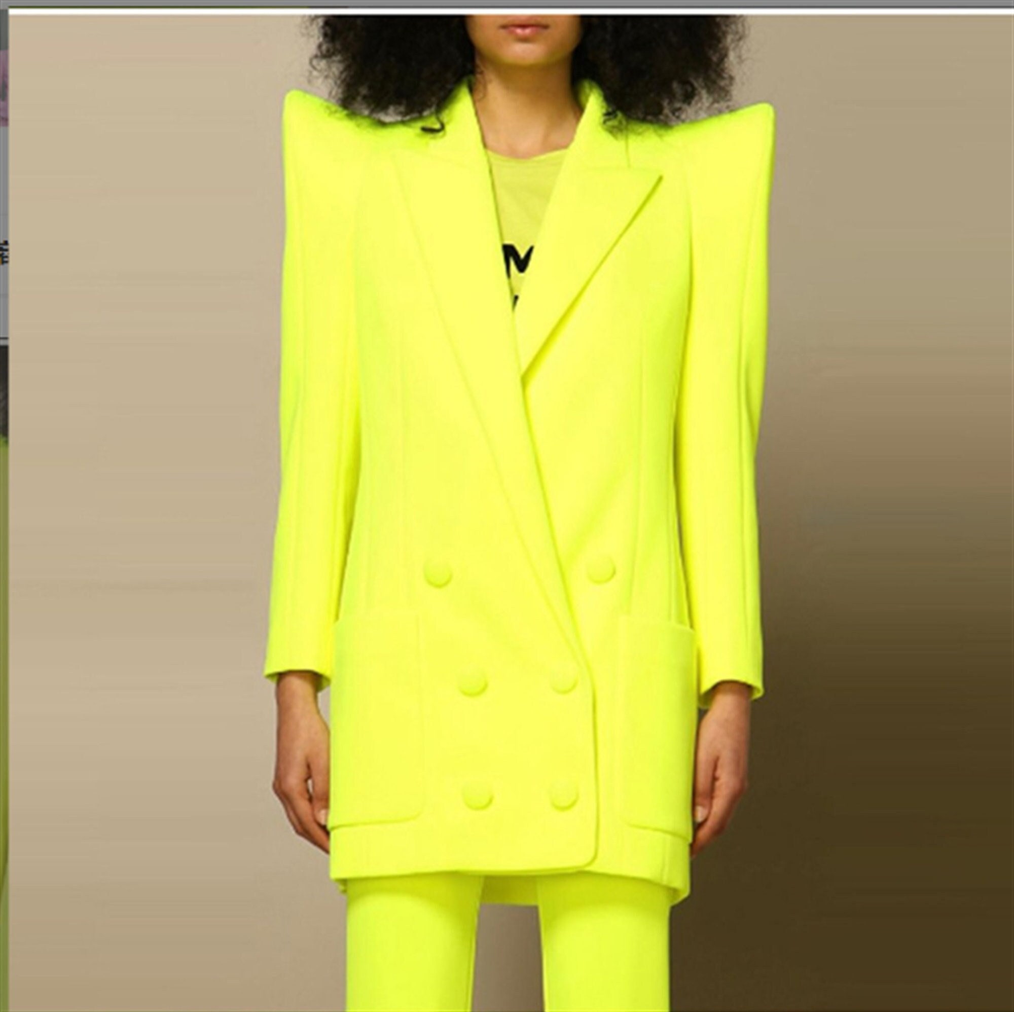 Women Neon Yellow Extra High and Wide 
