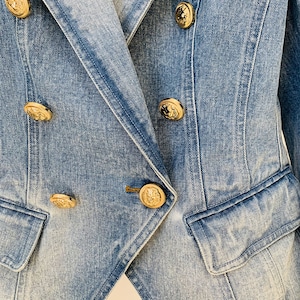 2020 Damen Designer inspiriert Lion Buttons Passend Blazer Jacke Bild 5