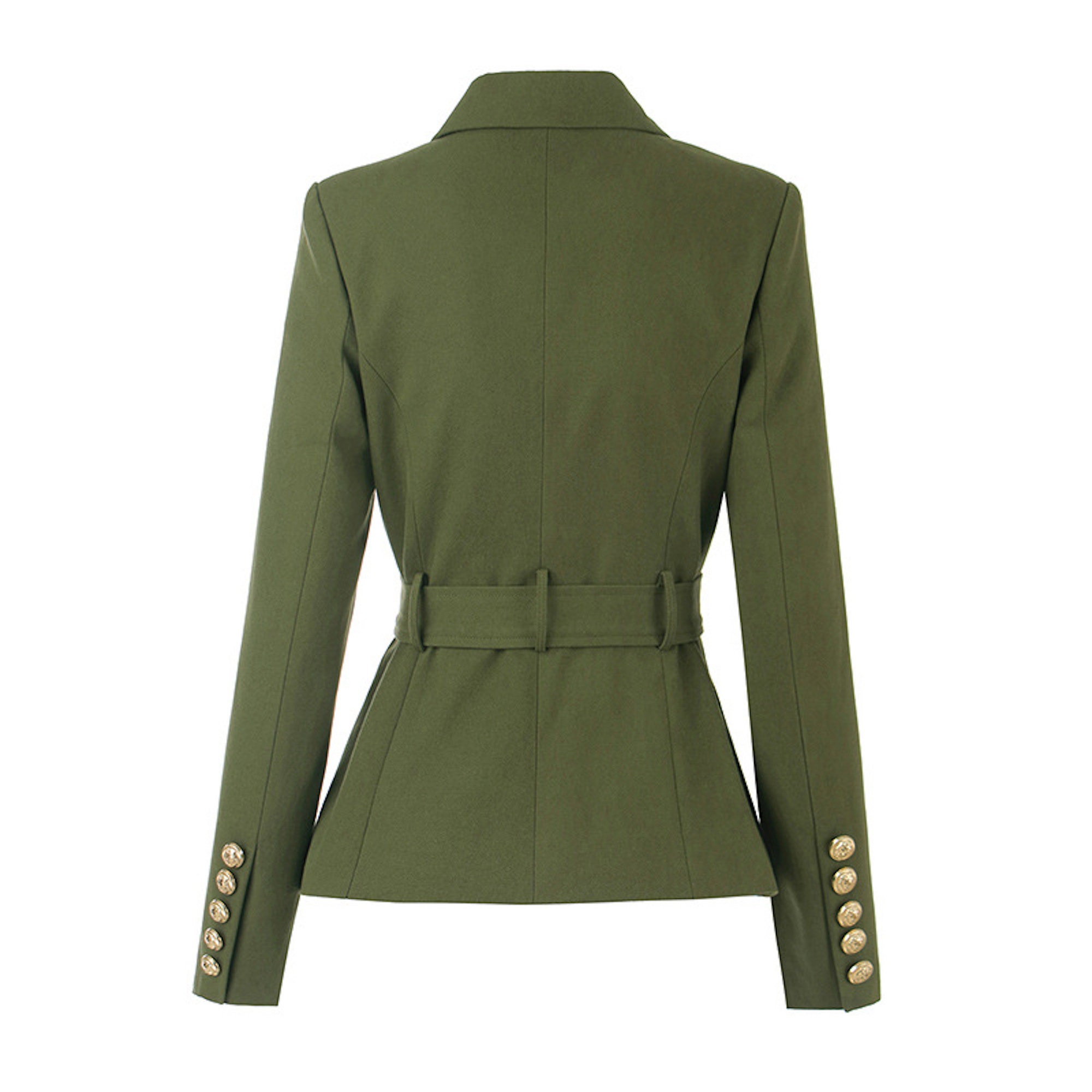 fitted belted jacket