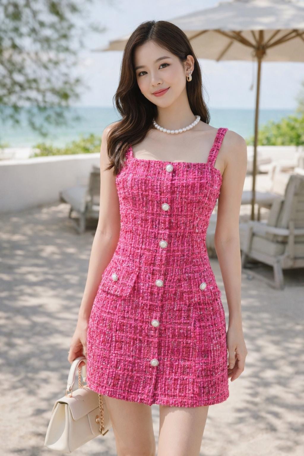 hot pink tweed dress Speak Up Fuchsia Pink Tweed Dress, Small - The Mint Julep Boutique