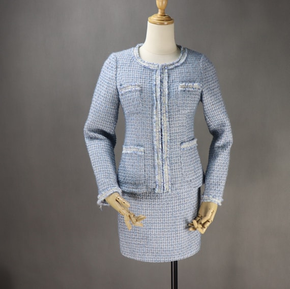 Ensemble Complet Veste Et Jupe - Taille S, Couleur Beige, Occasion Très Bon état
