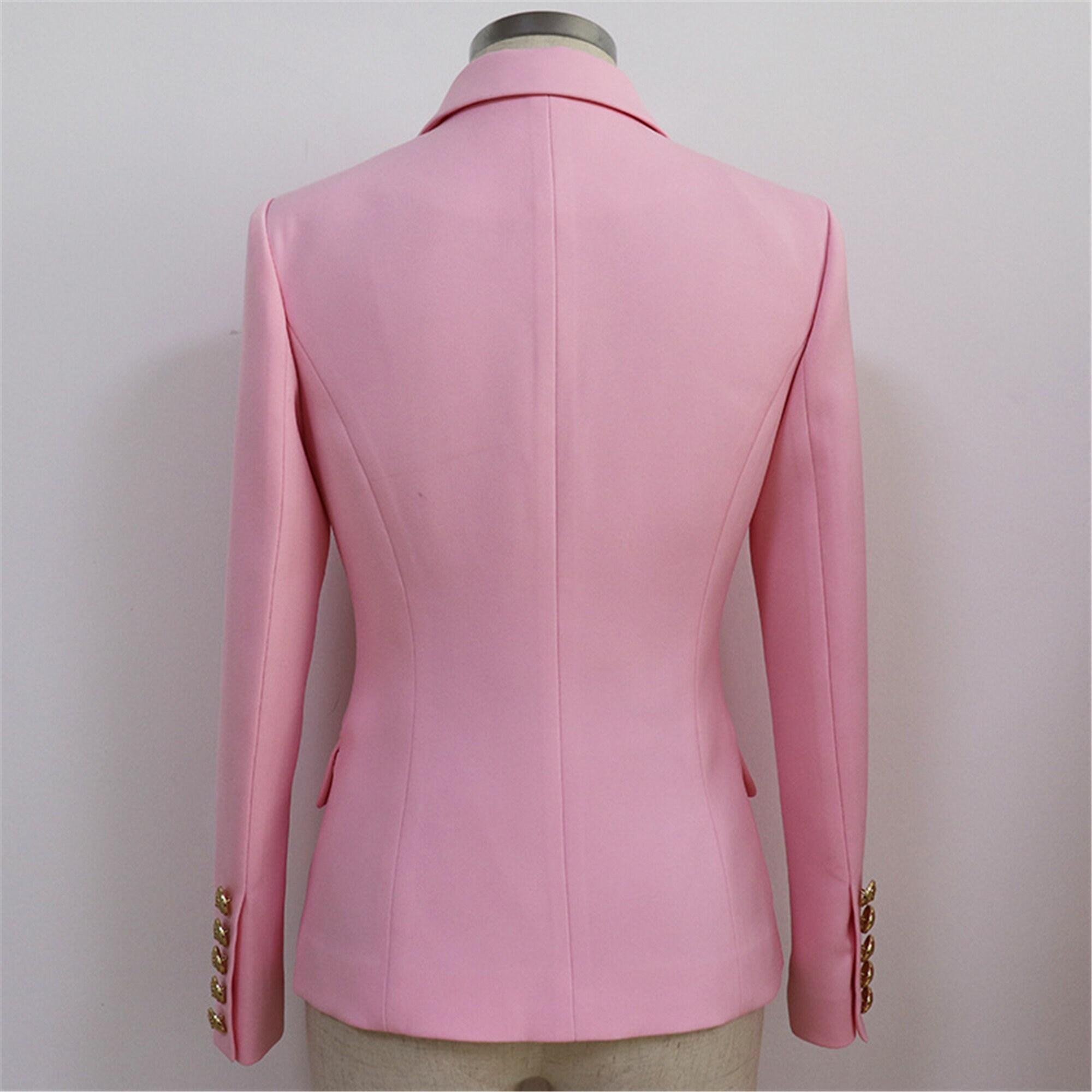 Women's Luxury Golden Lion Buttons Fitted Baby Pink Blazer - Etsy UK