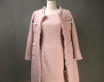 バースデーバッシュ　TWEED NO COLLAR JACKET DRESS TWEED NO COLLAR JACKET DRESS - BIRTHDAY BASH