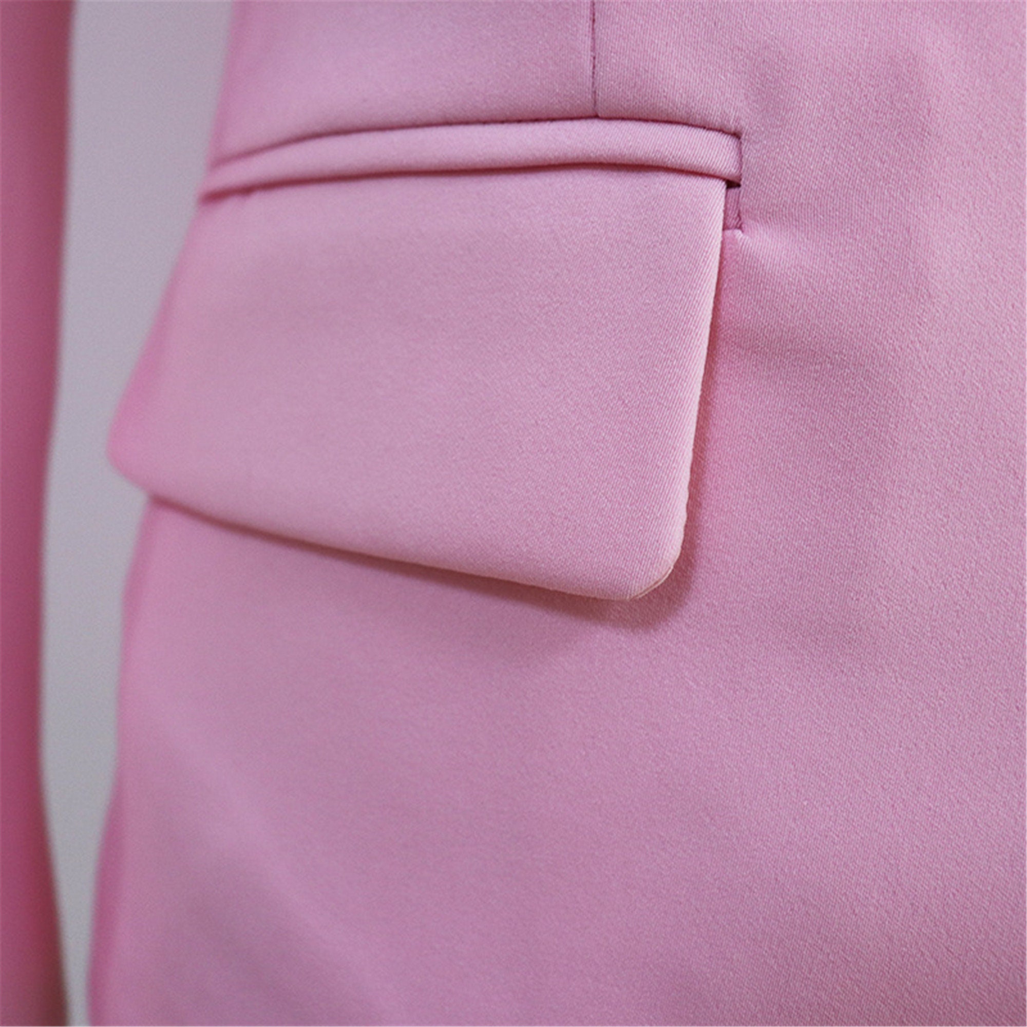 Women's Luxury Golden Lion Buttons Fitted Baby Pink Blazer - Etsy UK