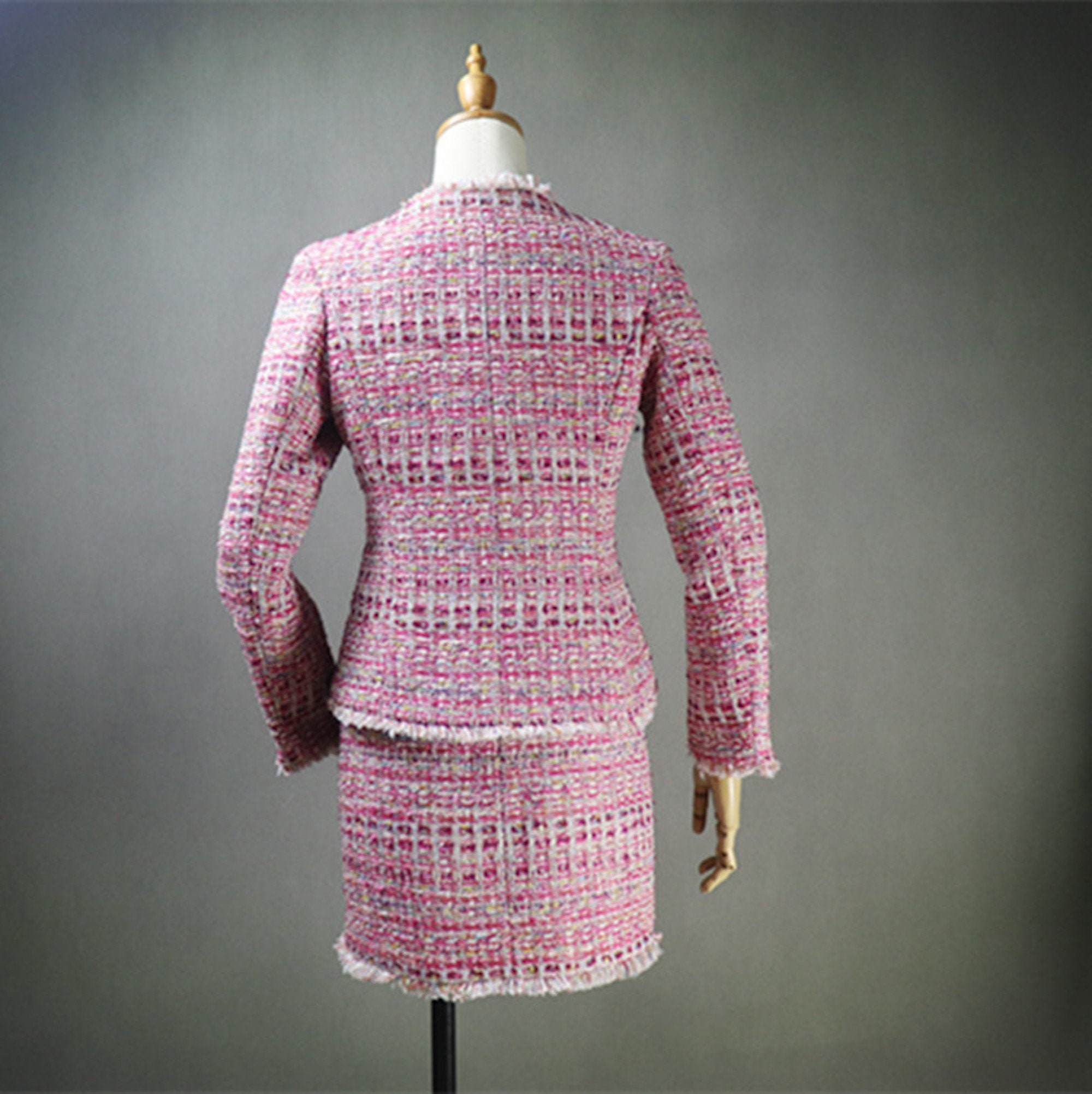 人気商品!! CHECK TWEED JACKET Rosy Luce - 通販