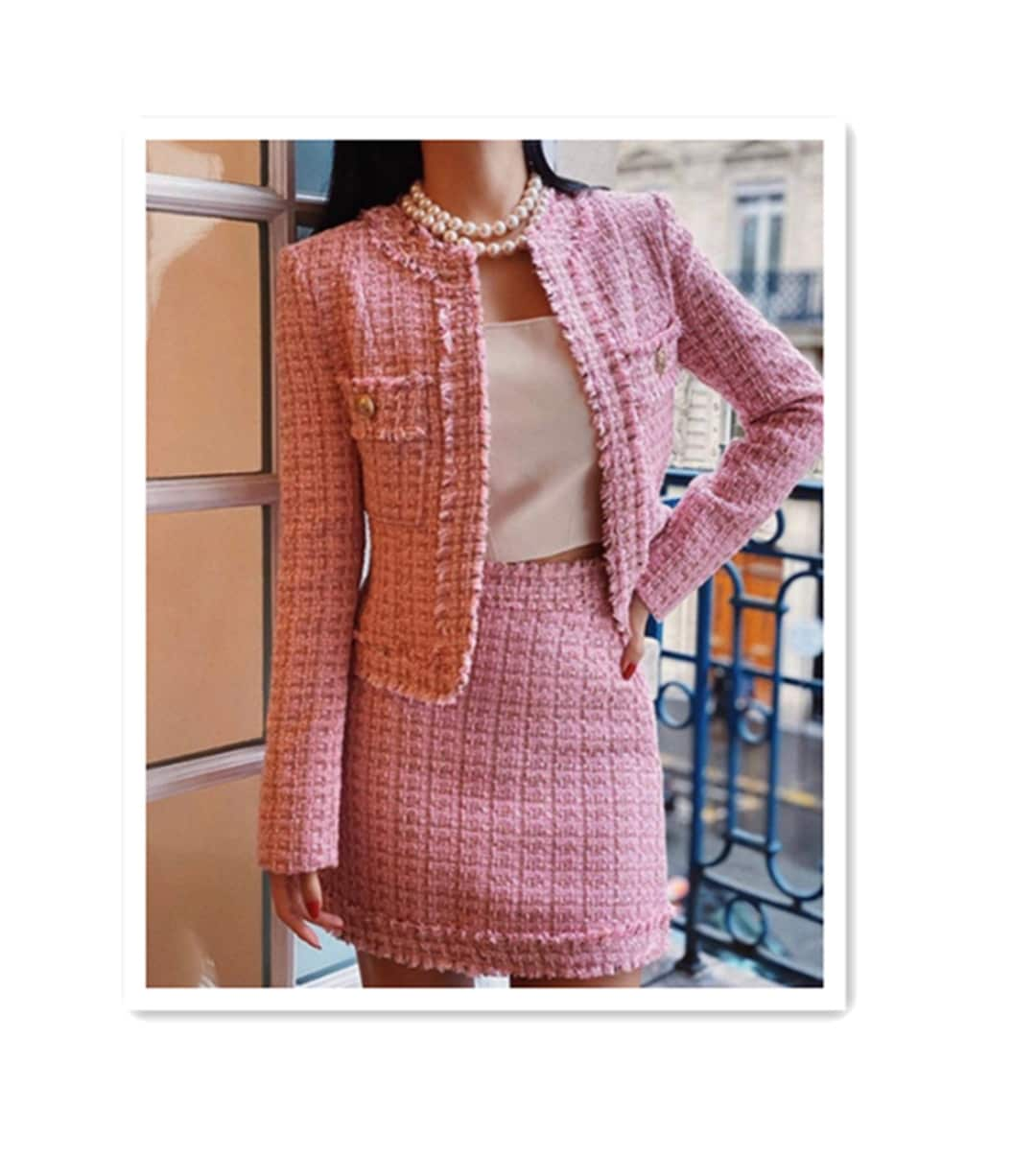 Women's Luxury Bespoke Hand Made Custom Made Tweed Blazer Skirt Suit 6  Colors , Children Size Suit , Wedding Suit, Speech Day 