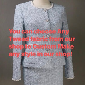 Women's Custom Made Suit Tweed Jacket Skirt Suit 6 Colours, Plus Sizes, Children formal Suit, Wedding, Speech Day, Personalised clothes image 3