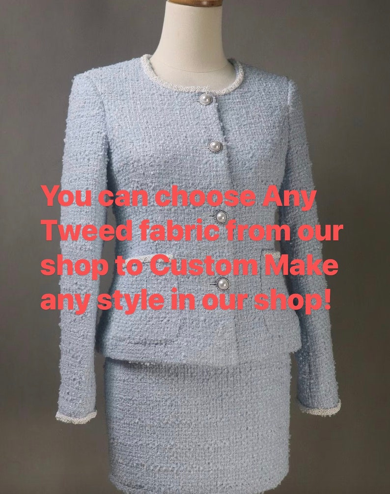 Women's Custom Made Suit Tweed Jacket Skirt Suit 6 Colours, Plus Sizes, Children formal Suit, Wedding, Speech Day, Personalised clothes image 3