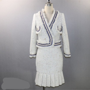 Womens Designer Inspired Multi-Color Sequined Tweed Suit *Customized Size* Womens Designer Inspired Multi-Color Sequined Tweed Suit *Customized Size*